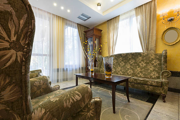 istock Interior of a hotel lobby 516658416