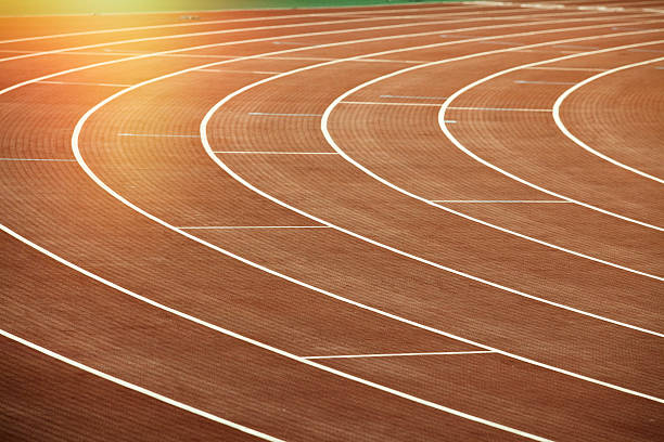 pista de corrida com canto - corner marking fotos imagens e fotografias de stock