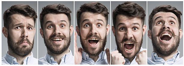 istock Collage of happy and surprised emotions 516680332