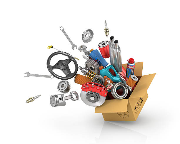 istock Auto parts in the card box. 516680686