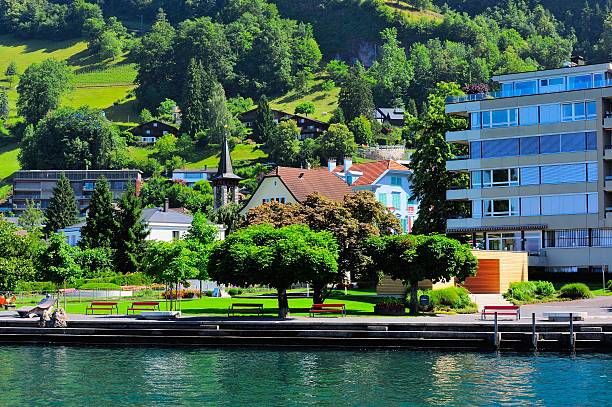 istock Buildings and houses at Lucerne Lakeside 516680883