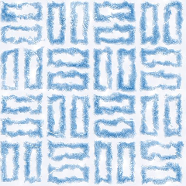Frosty pattern stock photo