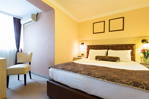 istock Interior of a hotel bedroom with masterbed 516682028