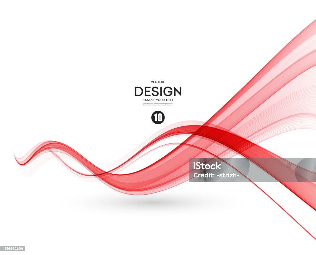 Abstract smooth wave motion illustration Abstract smooth color wave vector. Curve flow red motion illustration Red stock vector