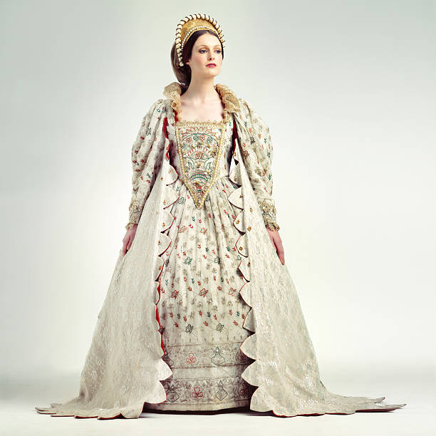 Royal dignity Studio shot of beautiful young queen elizabethan style stock pictures, royalty-free photos & images