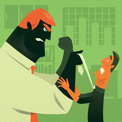 vector illustration of business conflict…