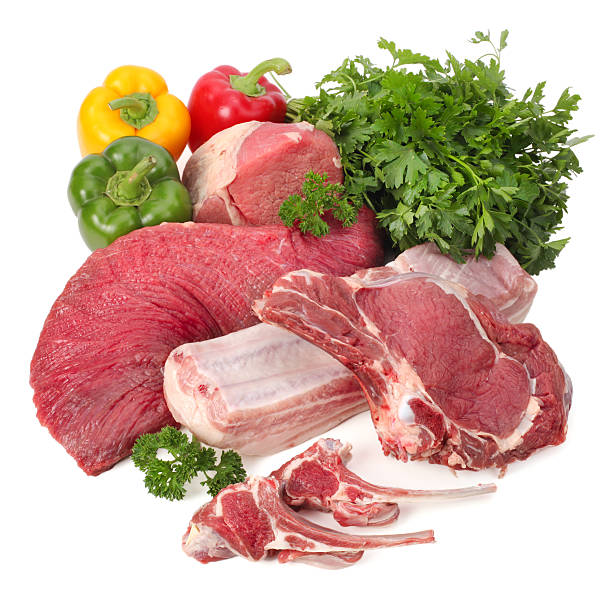 istock Assortment of raw meat with vegetables 516682693