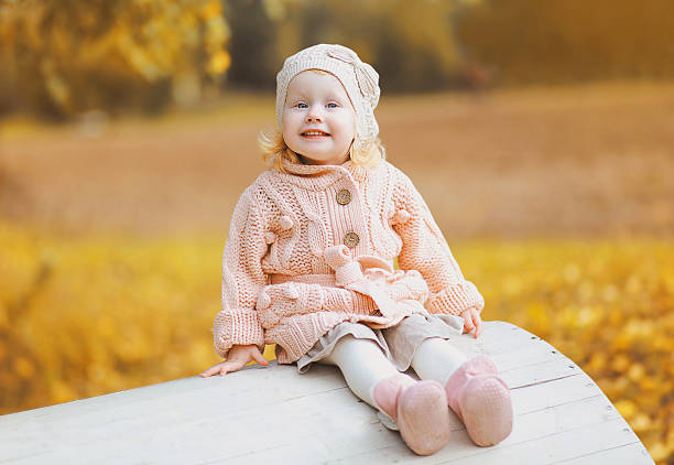 istock Autumn portrait cute positive child 516683583