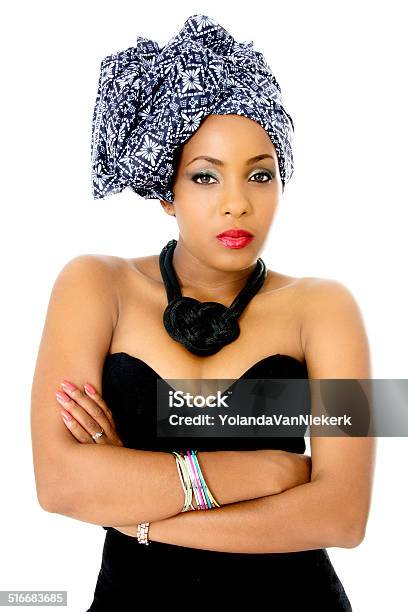 Female Model Wearing Traditional Headdress Stock Photo - Download Image Now - Africa, One Woman Only, South