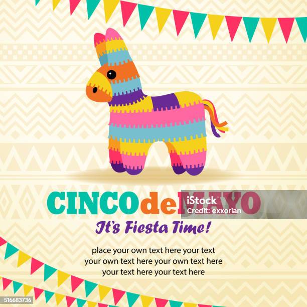 Rainbow Burro Pinata Stock Illustration - Download Image Now - Cinco de Mayo, Backgrounds, Latin American and Hispanic Ethnicity