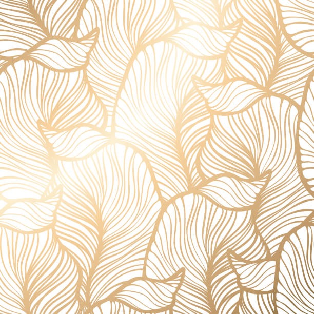 adamaszek kwiatowy wzór. tapeta królewski - gold leaf illustrations stock illustrations