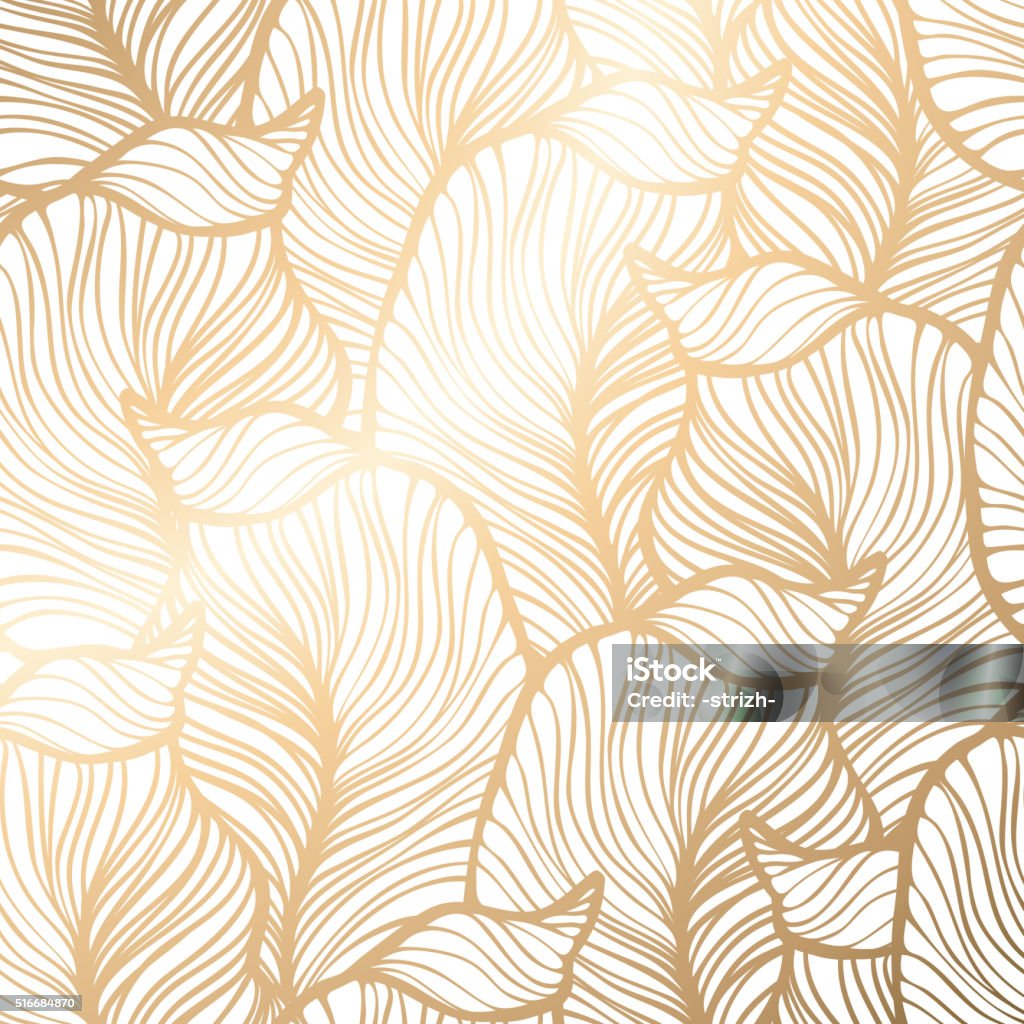 Damask floral pattern. Royal wallpaper Damask floral pattern. Royal wallpaper. Vector illustration. EPS 10. Gold leaf background Gold - Metal stock vector