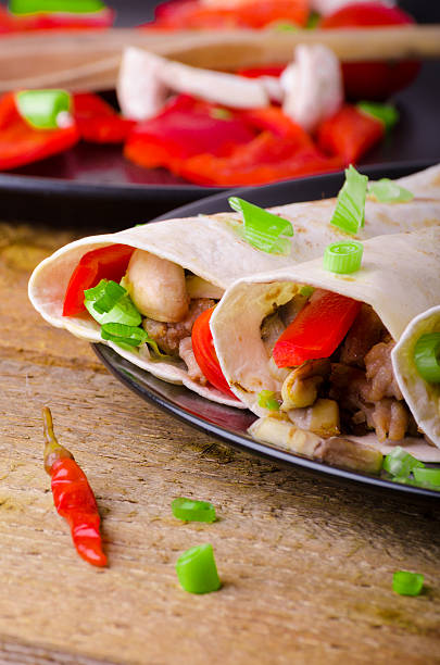 istock Chicken tortilla with mushrooms, garlic 516684881
