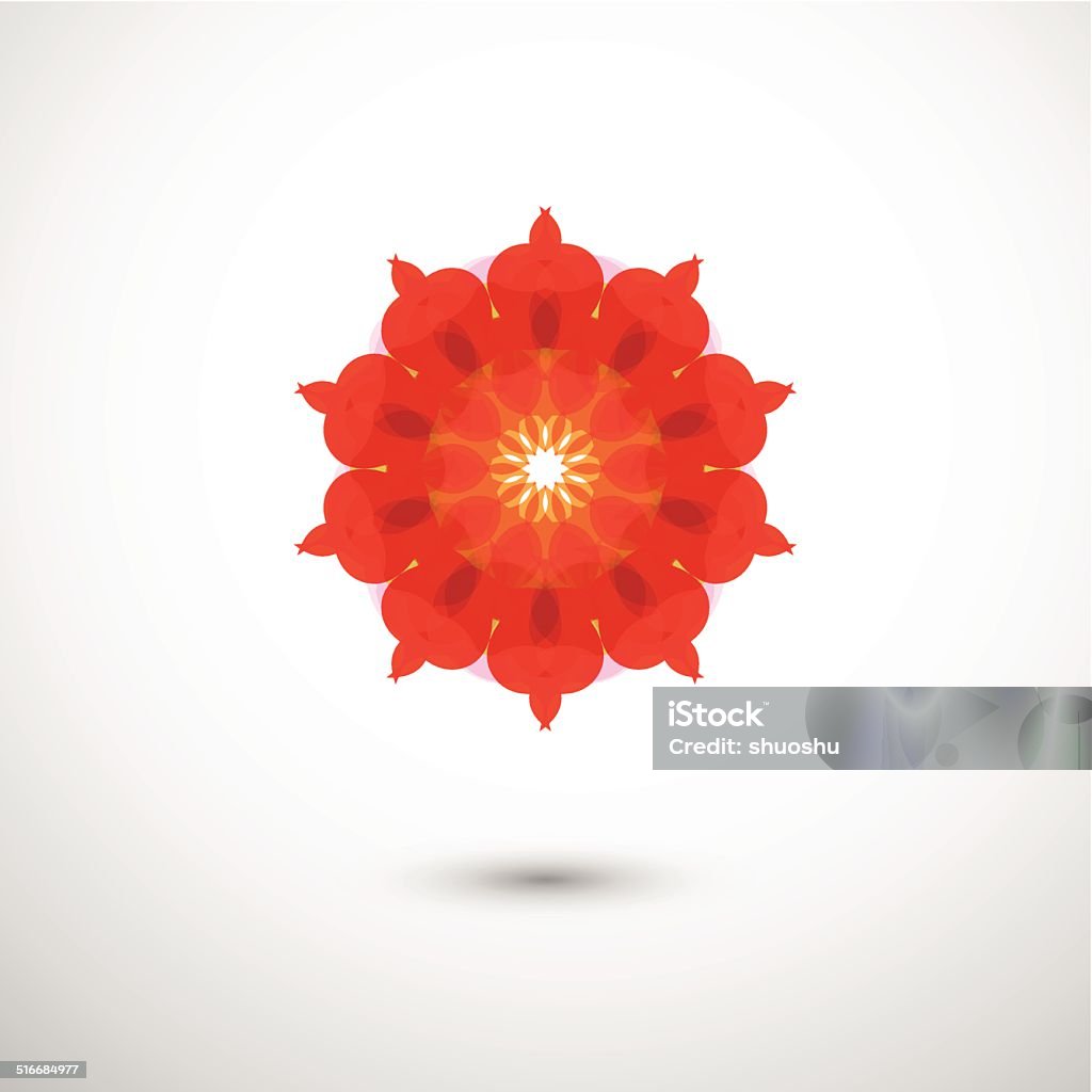 abstract red floral icon for design abstract red floral icon for design.(ai eps10 with transparency effect) Abstract stock vector