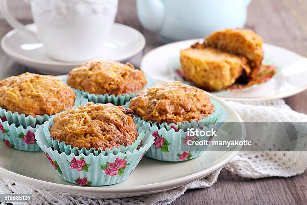 Carrot And Apple Muffins Stock Photo - Download Image Now - Appetizer, Baked, Breakfast