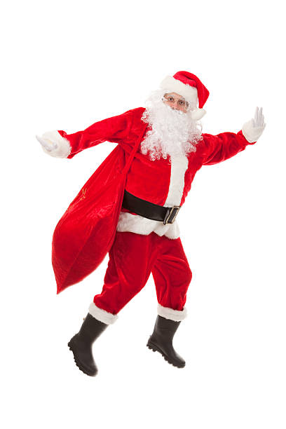 istock Isolated Jumping Santa Claus 516686119