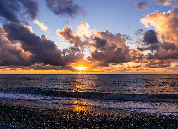 istock Beautiful sunset above the sea. 516688068