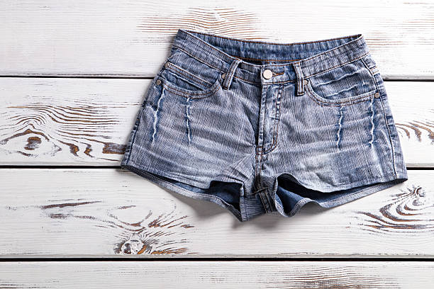 istock Female vintage denim shorts. 516689156