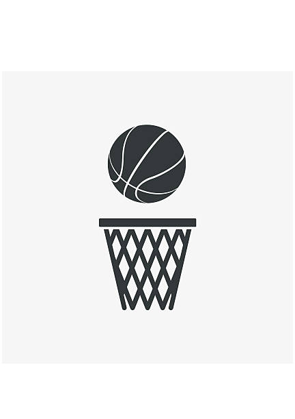 ilustrações de stock, clip art, desenhos animados e ícones de bola de basquete líquido ícone plano de estilo isolado em fundo cinzento. - basketball hoop basketball net backgrounds