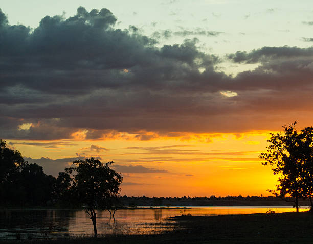istock Sunset colors over the waterfront evening. 516723570