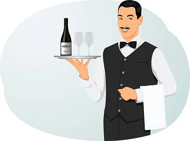 Vector illustration of Waiter