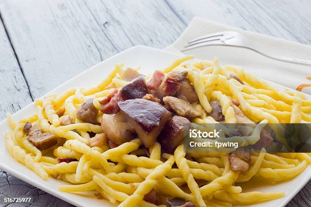 Trofie Pasta With Mushrooms From Italy Stock Photo - Download Image Now - Cheese, Cooked, Cream - Dairy Product