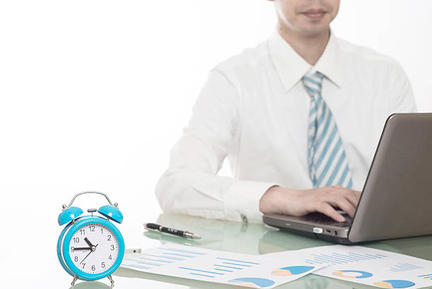 istock Young men working overtime in the office 516726320