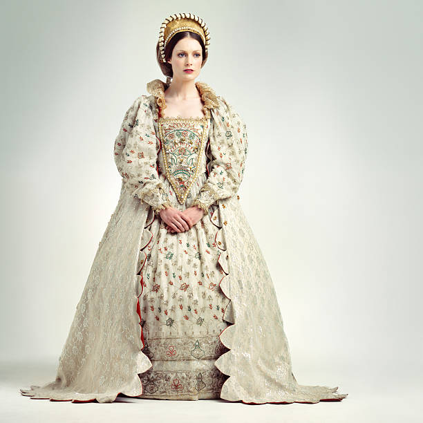Royal poise Studio shot of beautiful young queen elizabethan style stock pictures, royalty-free photos & images