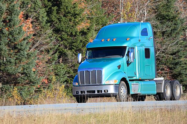 istock Semi truck on a highway 516729082