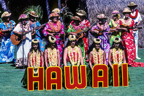 Honolulu, Hawaii, USA – December 4, 2000: The Kodak Hula Show in Waikiki. The show for visitors ran for 65 years, from 1937 to 2002 before closing.
