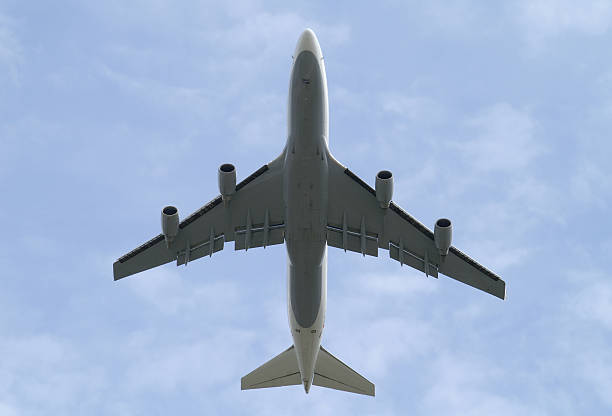 istock Four engines aircraft after departure 516732437
