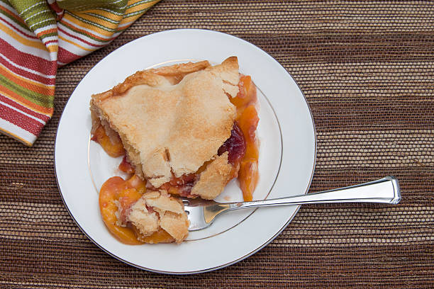 istock Fresh slice of peach pie 516732761