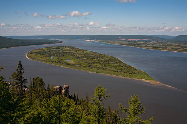 istock Top view of a big river. 516759318