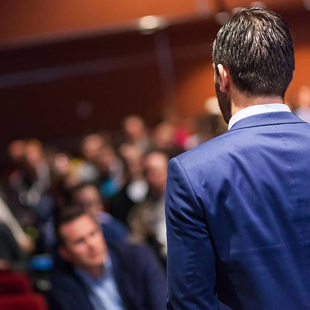 istock Public speaker giving talk at Business Event. 516760980