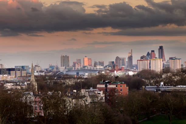 istock Skyline of London at dusk time. 516761970