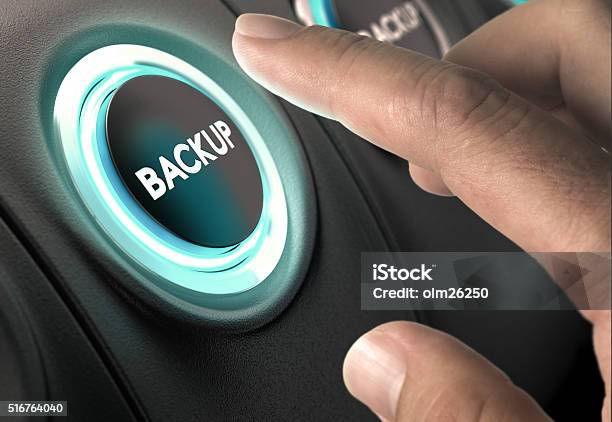 Data Backup Security Concept Stock Photo - Download Image Now - Backup, Computer Software, Concepts