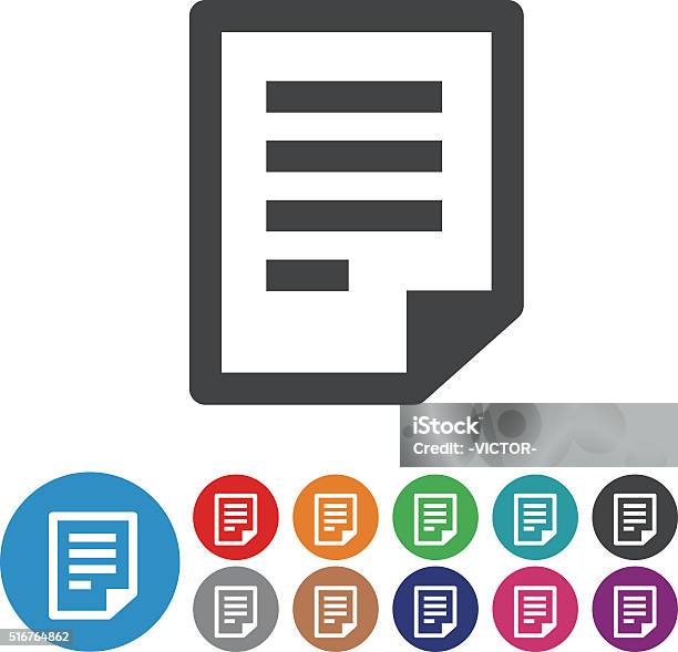 Paper Icons Graphic Icon Series Stock Illustration - Download Image Now - Blue, Circle, Composition