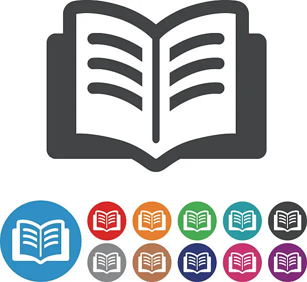 Vector illustration of Book Icons - Graphic Icon Series