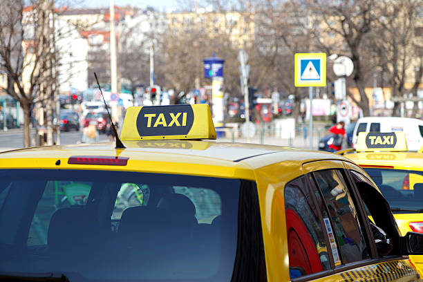 istock Yellow taxi cabs 516766632