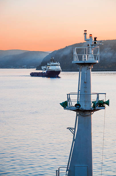 istock Ships in the bay at sunset. 516770714