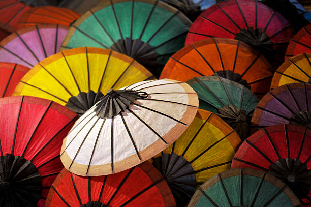 istock beautiful paper umbrellas at a market 516770996