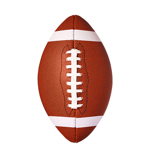アメリカン・フットボールのボール、白で分離 - american football 写真 ストックフォトと画像