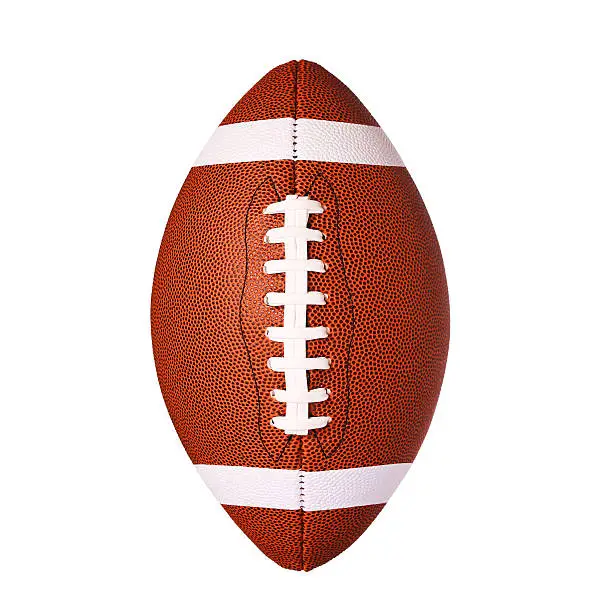 Photo of American Football Ball isolated on white