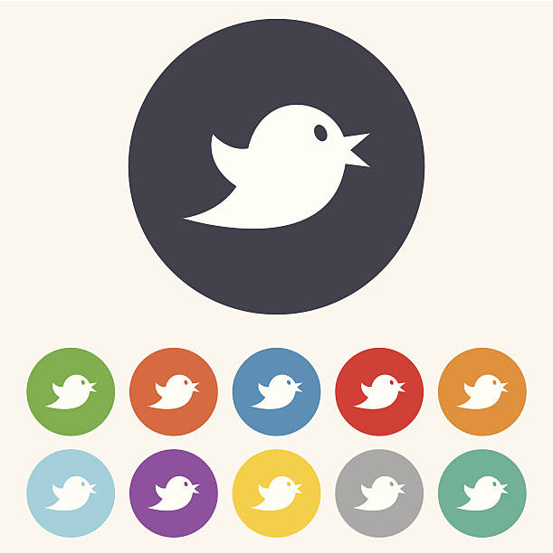 social media icon. short messages twitter symbol. - twitter 幅插畫檔、美工圖案、卡通及圖標