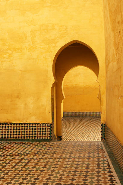 istock Bright yellow arches in Meknes, Morocco 516780143