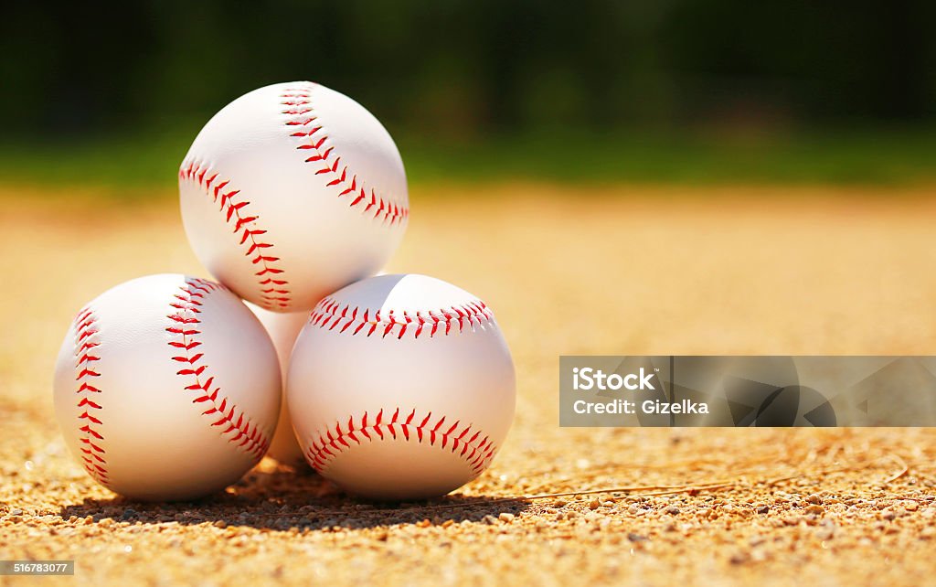 Baseball. Balls on Field Baseball. Balls on Field. Sport Baseball - Ball Stock Photo