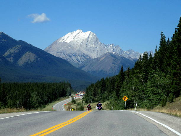 istock Highway, Motorcycles, Canadian Rocky Mountains, Alberta Canada 516786006