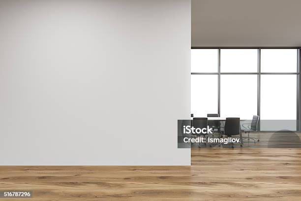 Wall In Office Window Stock Photo - Download Image Now - Office, Wall - Building Feature, Meeting