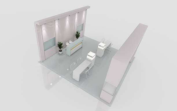 istock Exhibition Stand in Pastel colors 516788736