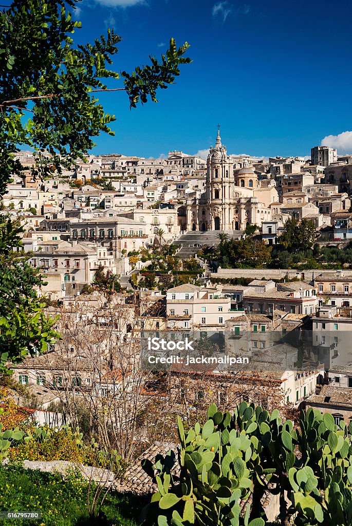 view of modica town in sicily italy view of modica old town in sicily italy Modica Stock Photo